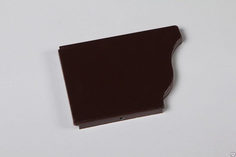 Заглушка желоба левая 120 х 86мм Коричневый шоколад 8017
